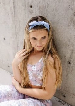 Maven Thread 4" Single Headbands Sky Blue - 4'' Bow Headband Single 8 Maven Thread 4