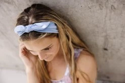 Maven Thread 4" Single Headbands Sky Blue - 4'' Bow Headband Single
