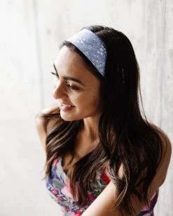 Maven Thread Blue Floral - 2'' Headband Single