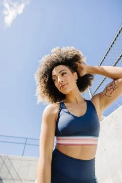 Maven Thread Tops Flow Sports Bra - Navy Rainbow | MT SPORT 14 Maven Thread Tops Flow Sports Bra - Navy Rainbow | MT SPORT