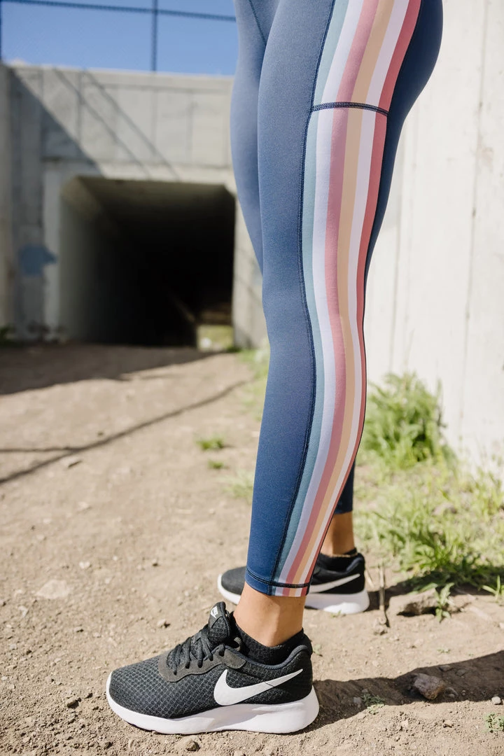 Maven Thread Inspire Leggings - Navy Rainbow | MT SPORT Bottoms 5 Maven Thread Inspire Leggings - Navy Rainbow | MT SPORT Bottoms