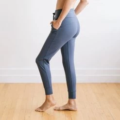 Maven Thread Bottoms Warmup Joggers - Dusty Blue | MT LUXE