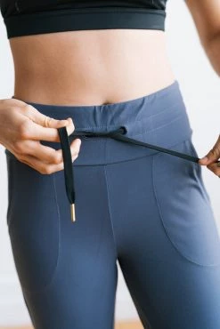 Maven Thread Bottoms Warmup Joggers - Dusty Blue | MT LUXE
