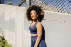 Maven Thread Criss Cross Sports Bra - Navy Moons | MT SPORT Tops 18 Maven Thread Criss Cross Sports Bra - Navy Moons | MT SPORT Tops