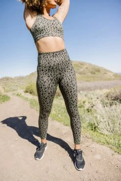 Maven Thread Inspire Leggings - Green Leopard | MT SPORT Bottoms