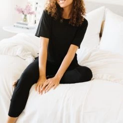 Maven Thread Lounge Premium Pajama Pants - Black Lounge Bottoms