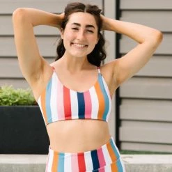 Maven Thread Sunkissed Bikini Top - Retro Stripe