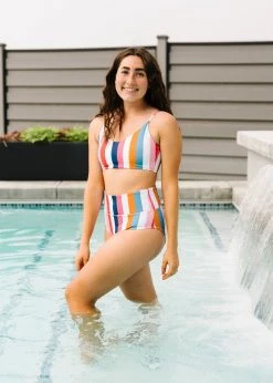 Maven Thread Sunkissed Bikini Top - Retro Stripe