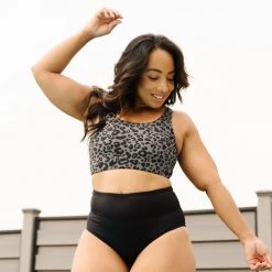 Maven Thread Oasis Bikini Top - Grey Leopard