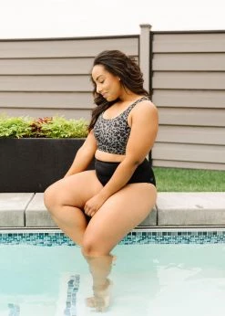 Maven Thread Oasis Bikini Top - Grey Leopard