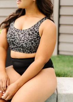 Maven Thread Oasis Bikini Top - Grey Leopard