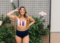 Maven Thread Sunkissed Bikini Top - Retro Stripe