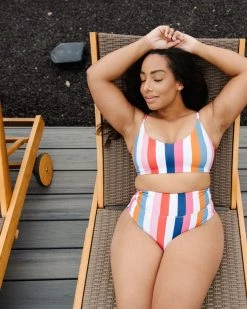 Maven Thread Sunkissed Bikini Top - Retro Stripe