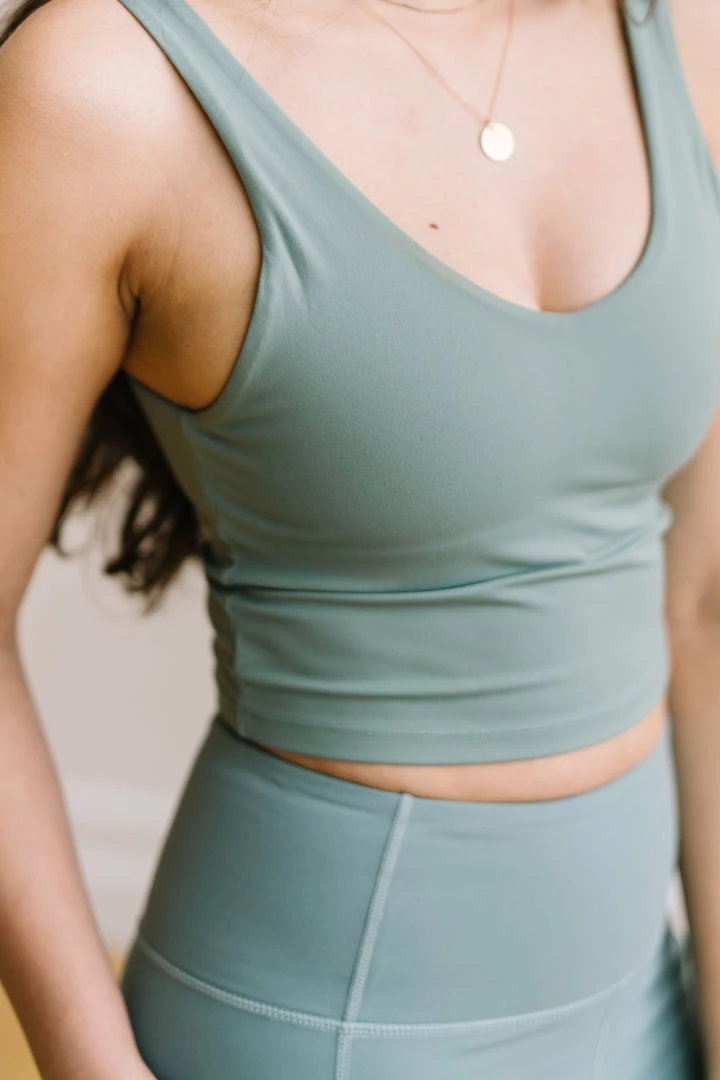 Maven Thread Crop Tank Sports Bra - Sage | MT LUXE 7 Maven Thread Crop Tank Sports Bra - Sage | MT LUXE