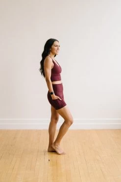 Maven Thread Biker Shorts - 4'' - Burgundy | MT LUXE