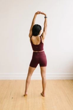 Maven Thread Biker Shorts - 4'' - Burgundy | MT LUXE