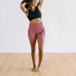 Maven Thread Bottoms Trainer Shorts - Mauve Polkadot