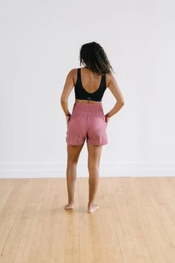 Maven Thread Bottoms Trainer Shorts - Mauve Polkadot