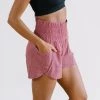 Maven Thread Bottoms Trainer Shorts - Mauve Polkadot 2 Maven Thread Bottoms Trainer Shorts - Mauve Polkadot