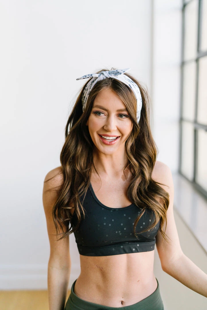 Maven Thread BANDANA B&W - 4'' Bow Headband 5 Maven Thread BANDANA B&W - 4'' Bow Headband