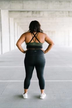 Maven Thread Criss Cross Sports Bra - Olive Green / Black | MT LUXE 14 Maven Thread Criss Cross Sports Bra - Olive Green / Black | MT LUXE