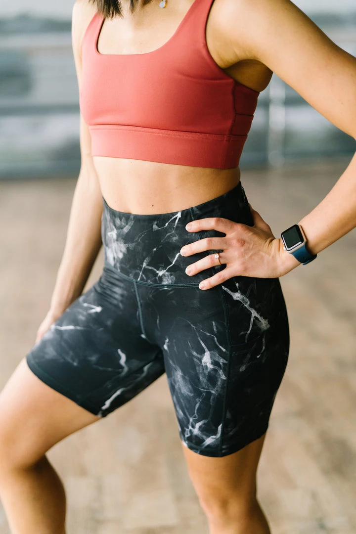 Maven Thread Biker Shorts - 6''- Black Marble | MT SPORT Bottoms 4 Maven Thread Biker Shorts - 6''- Black Marble | MT SPORT Bottoms