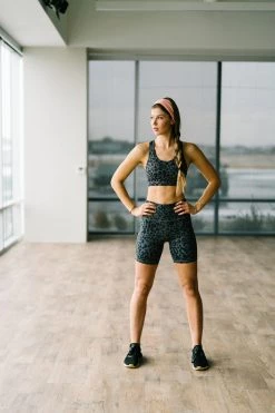 Maven Thread Biker Shorts - 6'' - Grey Leopard | MT SPORT