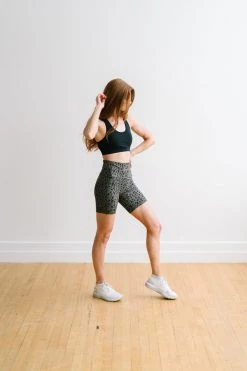 Maven Thread Biker Shorts - 6''- Green Leopard | MT SPORT Bottoms