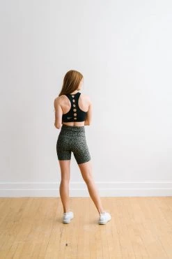 Maven Thread Biker Shorts - 6''- Green Leopard | MT SPORT Bottoms