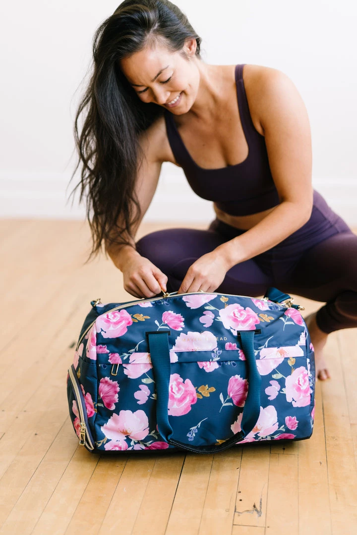 Maven Thread On The Go Duffel - Navy Floral 4 Maven Thread On The Go Duffel - Navy Floral