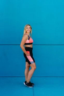 Maven Thread Biker Shorts - 6'' - Peach Colorblock | MT SPORT