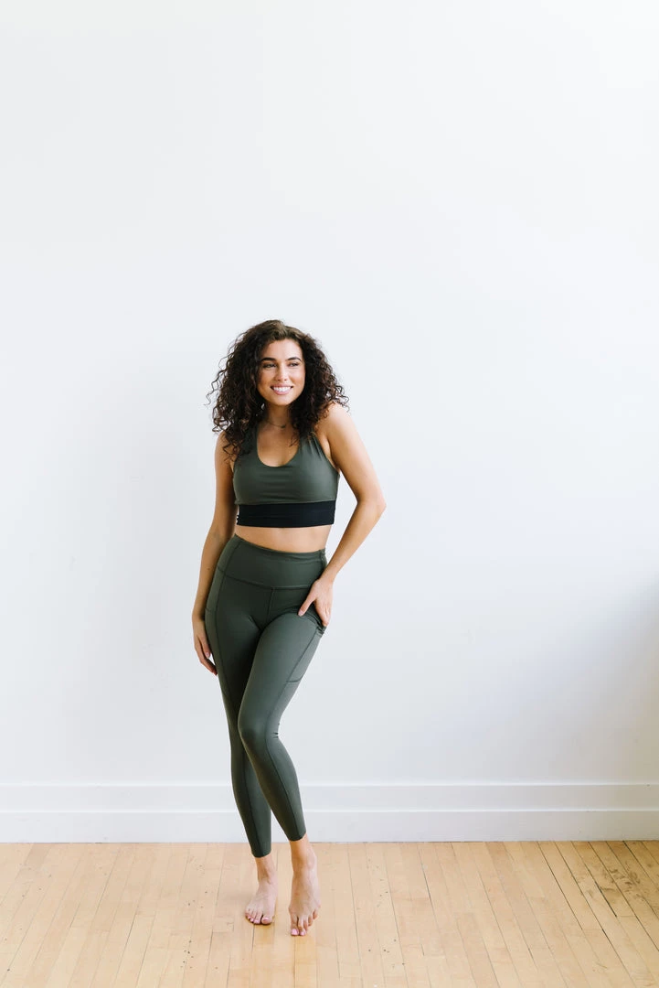 Maven Thread Criss Cross Sports Bra - Olive Green / Black | MT LUXE 8 Maven Thread Criss Cross Sports Bra - Olive Green / Black | MT LUXE