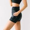 Maven Thread Biker Shorts - 4'' - Black Tie Dye | MT LUXE