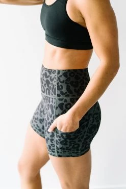 Maven Thread Biker Shorts - 4'' - Grey Leopard | MT SPORT