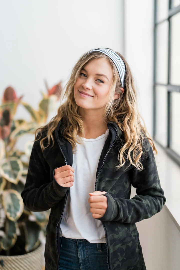 Maven Thread B&W Stripe - 4'' Headband Single 4 Maven Thread B&W Stripe - 4'' Headband Single