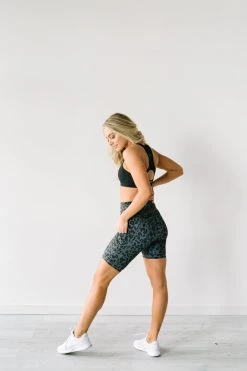 Maven Thread Biker Shorts - 8'' - Grey Leopard | MT SPORT