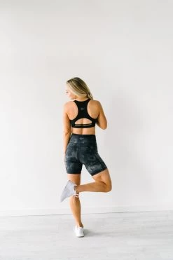 Maven Thread Biker Shorts - 8'' - Black Tie Dye | MT LUXE Bottoms