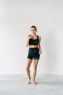 Maven Thread Biker Shorts - 4'' - Black Tie Dye | MT LUXE