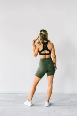 Maven Thread Biker Shorts - 8'' - Olive Green | MT LUXE