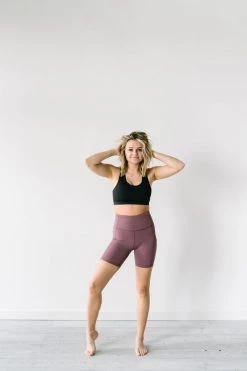 Maven Thread Bottoms Biker Shorts - 8'' - Muted Plum | MT LUXE