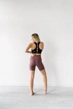 Maven Thread Bottoms Biker Shorts - 8'' - Muted Plum | MT LUXE