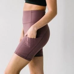 Maven Thread Bottoms Biker Shorts - 8'' - Muted Plum | MT LUXE