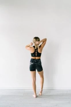 Maven Thread Biker Shorts - 4'' - Black Tie Dye | MT LUXE