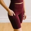 Maven Thread Biker Shorts - 8'' - Burgundy | MT LUXE Bottoms