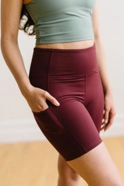 Maven Thread Biker Shorts - 6'' - Burgundy | MT LUXE 15 Maven Thread Biker Shorts - 6'' - Burgundy | MT LUXE