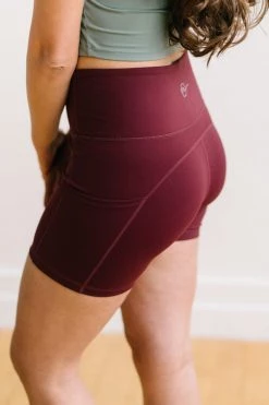 Maven Thread Biker Shorts - 4'' - Burgundy | MT LUXE