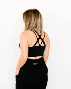 Maven Thread Criss Cross Sports Bra - Black | MT LUXE