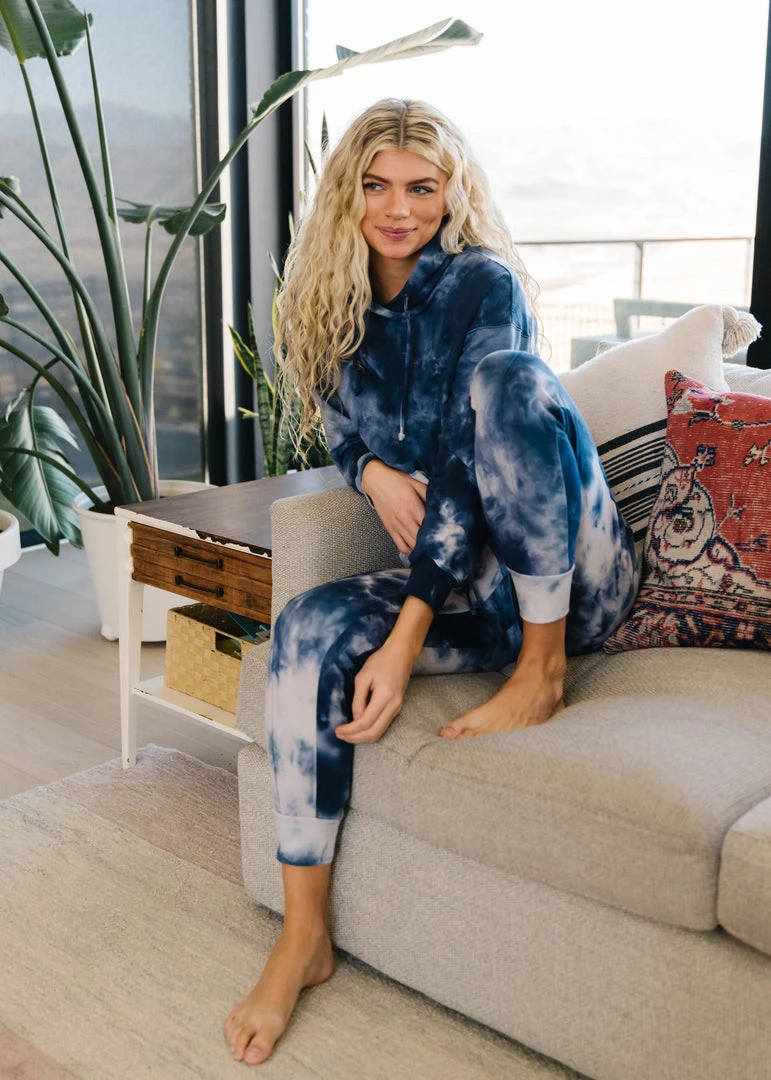 Maven Thread Tops Crop Hoodie - Navy Tie Dye 8 Maven Thread Tops Crop Hoodie - Navy Tie Dye