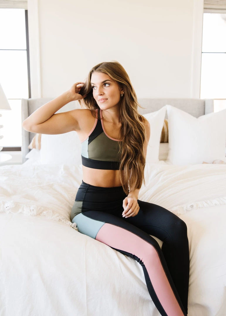 Maven Thread Inspire Leggings - Olive Colorblock | MT SPORT Bottoms 4 Maven Thread Inspire Leggings - Olive Colorblock | MT SPORT Bottoms