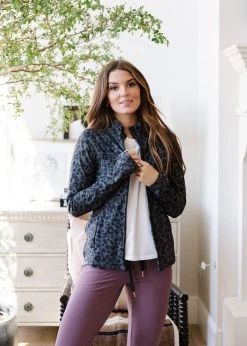 Maven Thread Running Jacket - Grey Leopard Tops